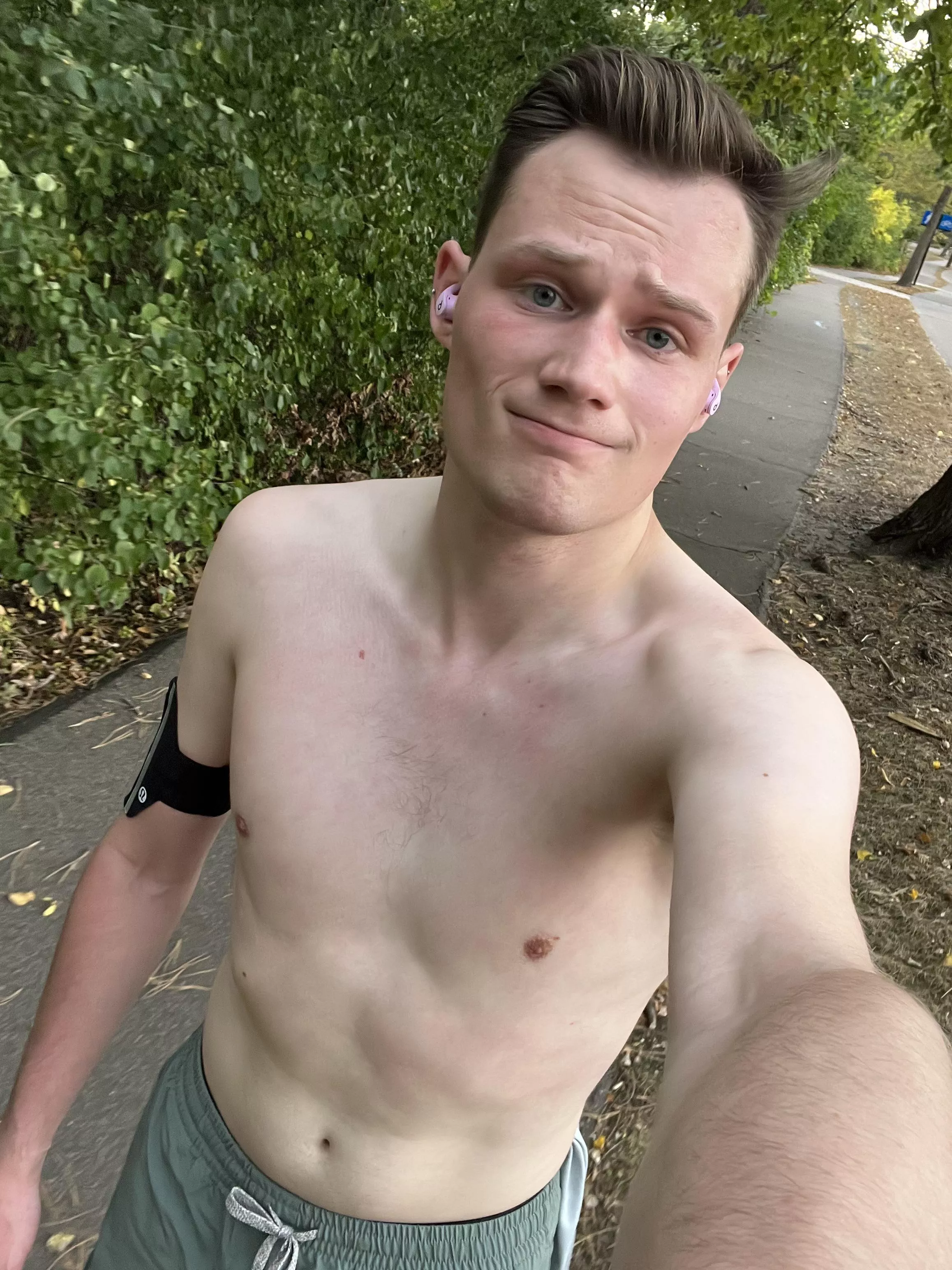 First run along a river. Very nice change of scenery