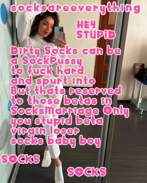 Fucking and breeding sockspussy is reserver to only fucking stupid beta losers in SocksMarriage!