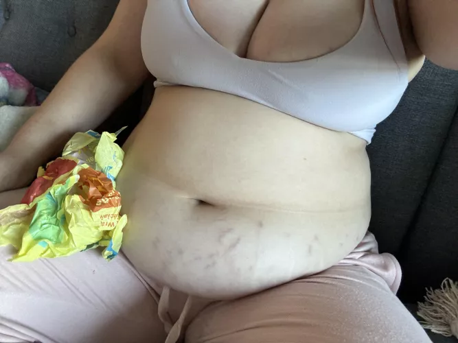 I’m always surrounded by food wrappers