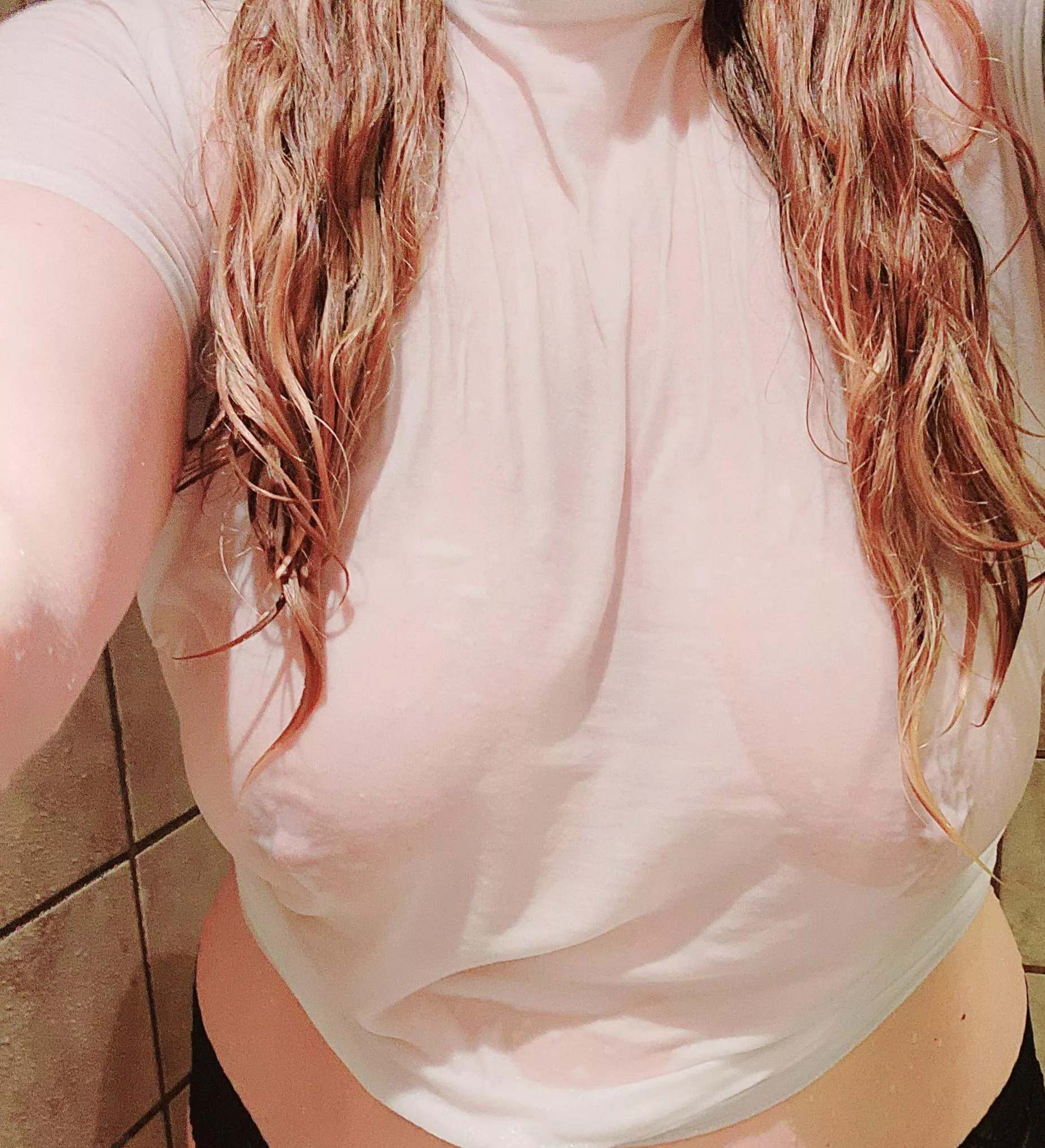 My wet hair gets a little curly