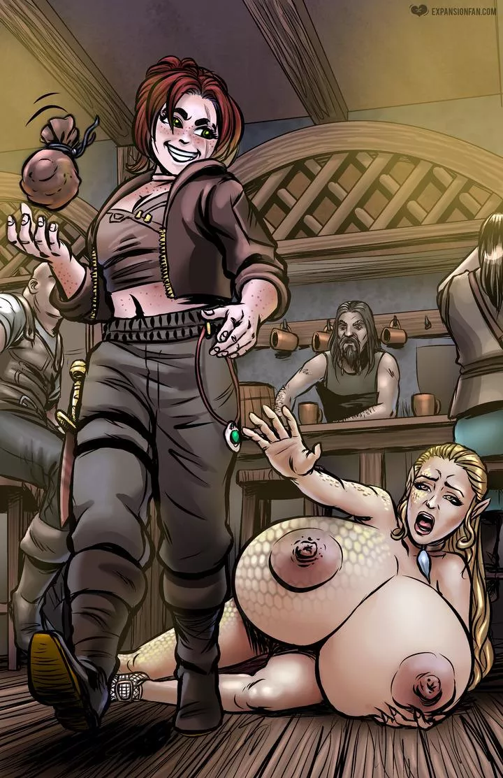 The Perfect Getaway! (BE, huge boobs, topless, immobile, unwilling)