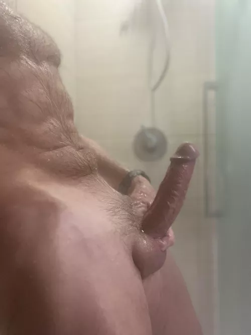 Cleaning up the (57) year old dick