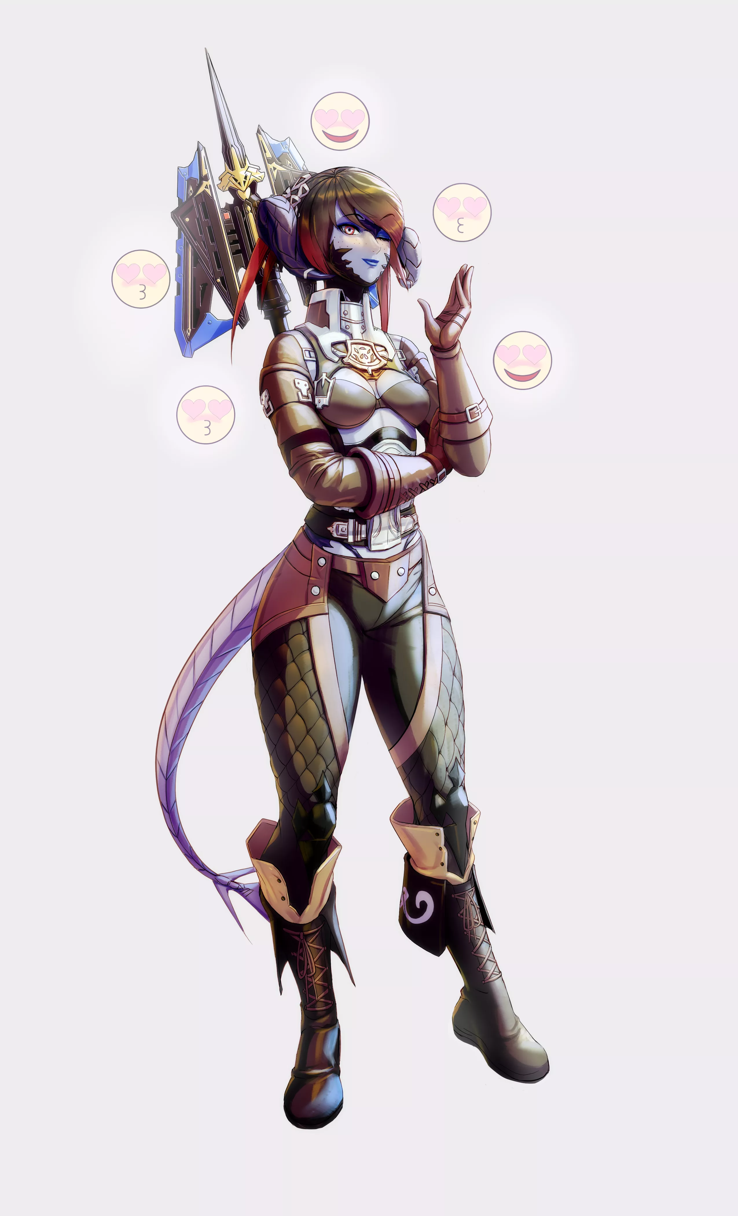 SFW Fish Chick, FFXIV oc of Robromansvoice! Anotha old comm :D