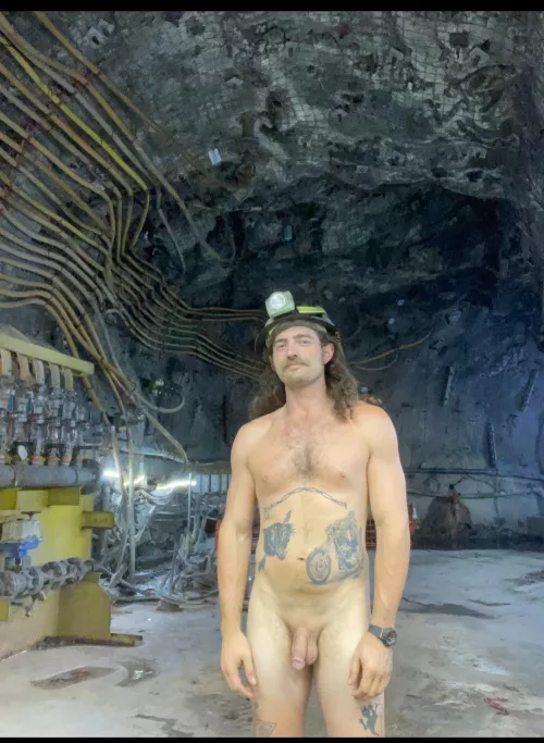 This is my “I’m 2000’ underground and naked” face 