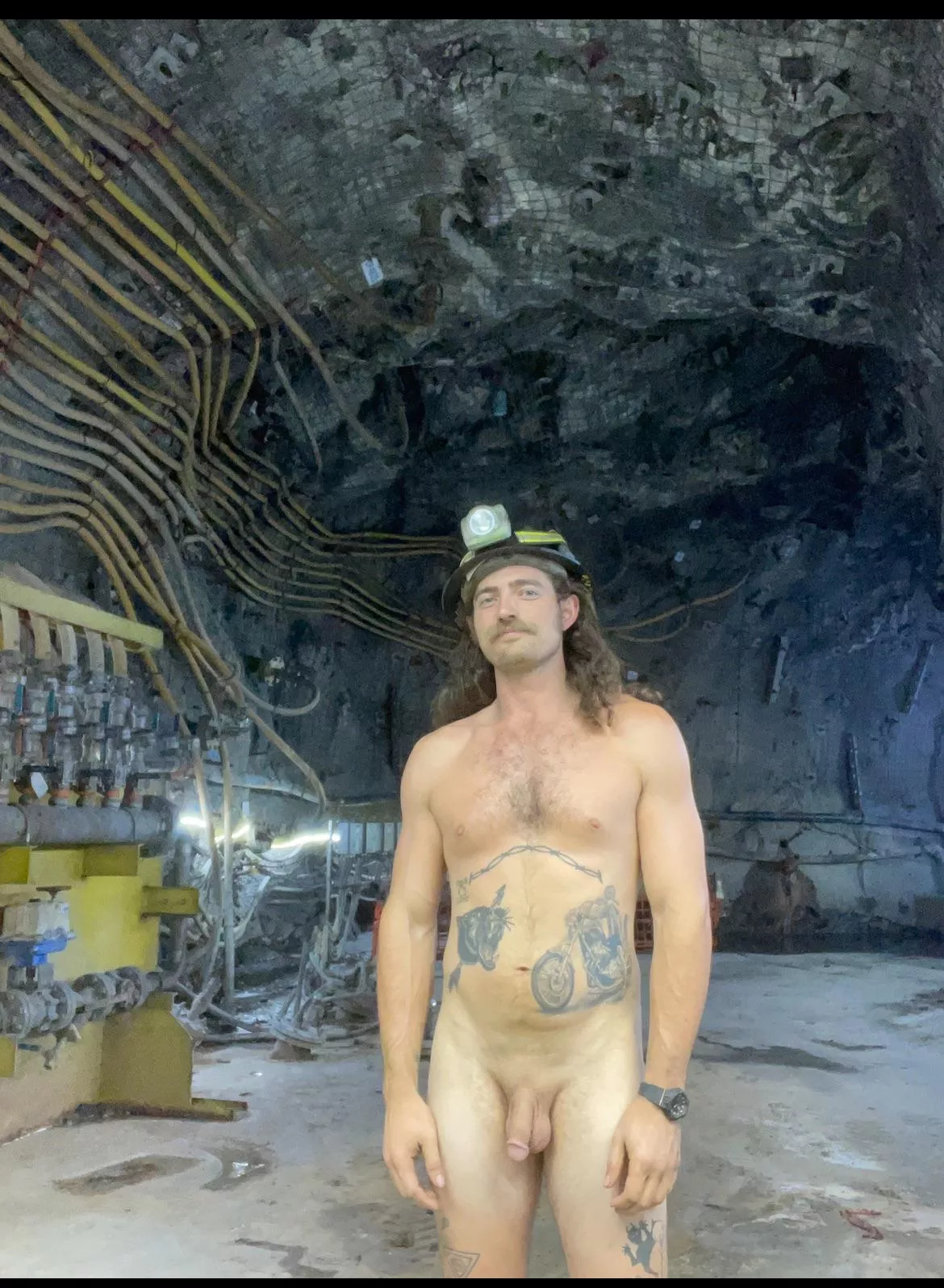 This is my “I’m 2000’ underground and naked” face 