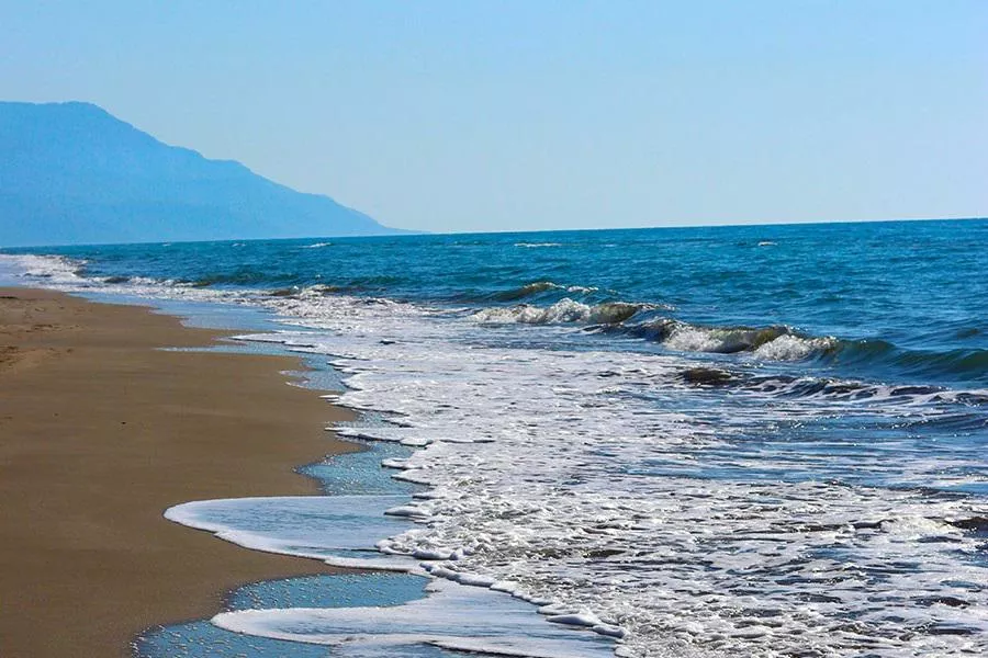 Waves and beach in Turkey