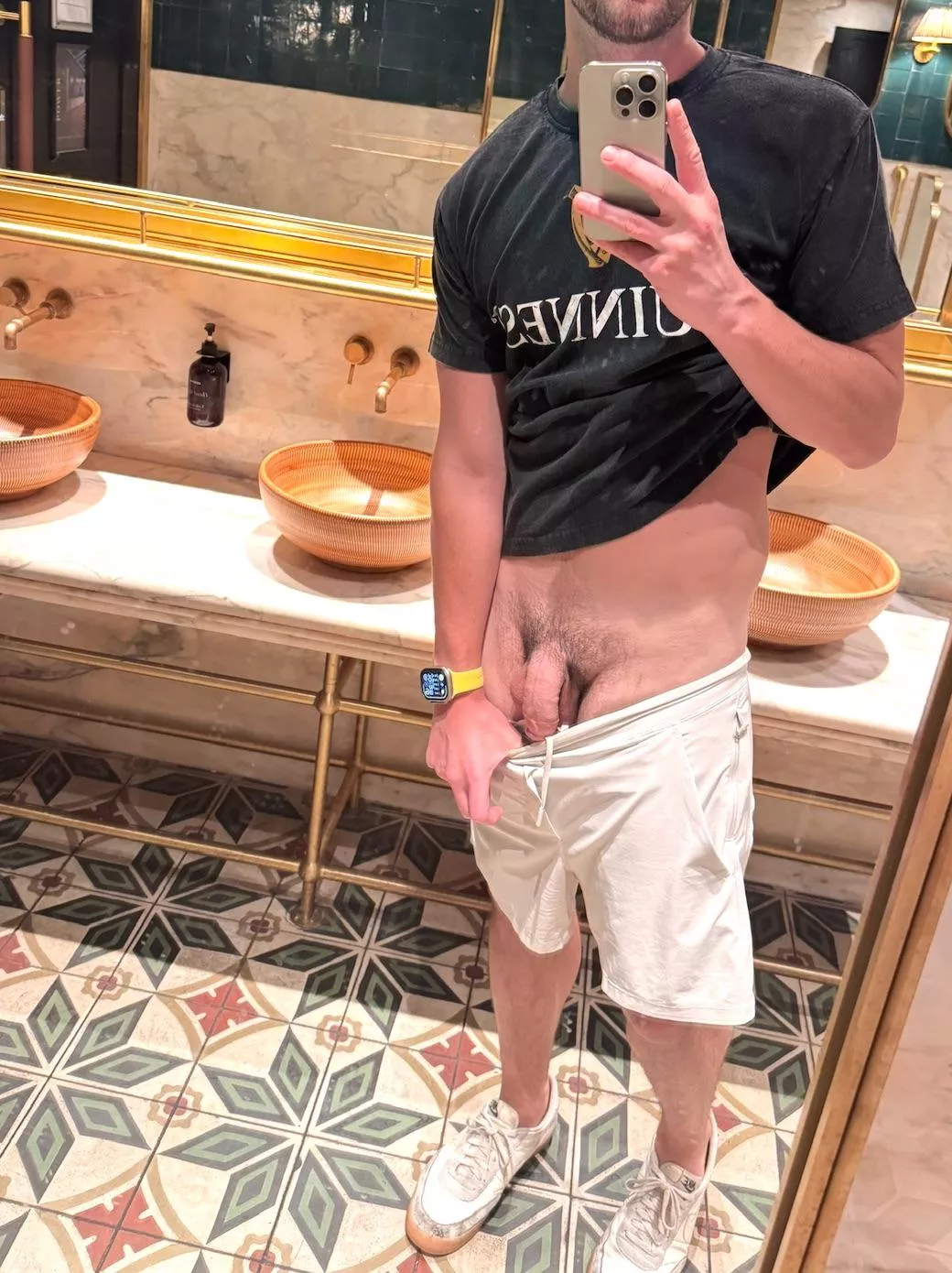 Can’t help but flash my cock every time I use a public bathroom