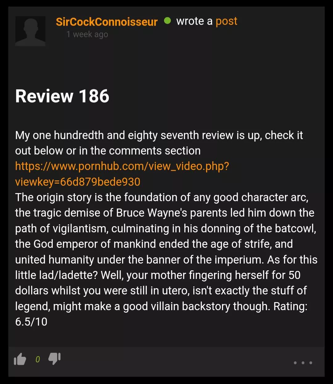 Glory to the emperor