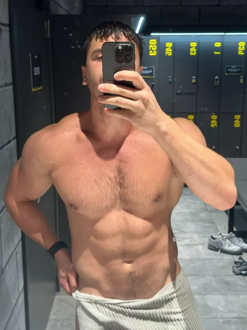 Happy after my gym shower 