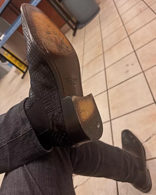 Pair of python skin chelseas I picked up from Lucent. 