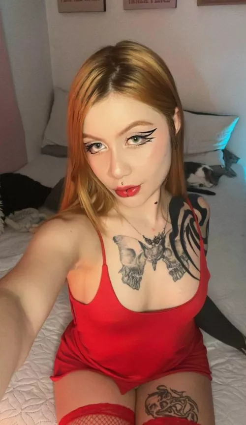 Red dress for a redhead