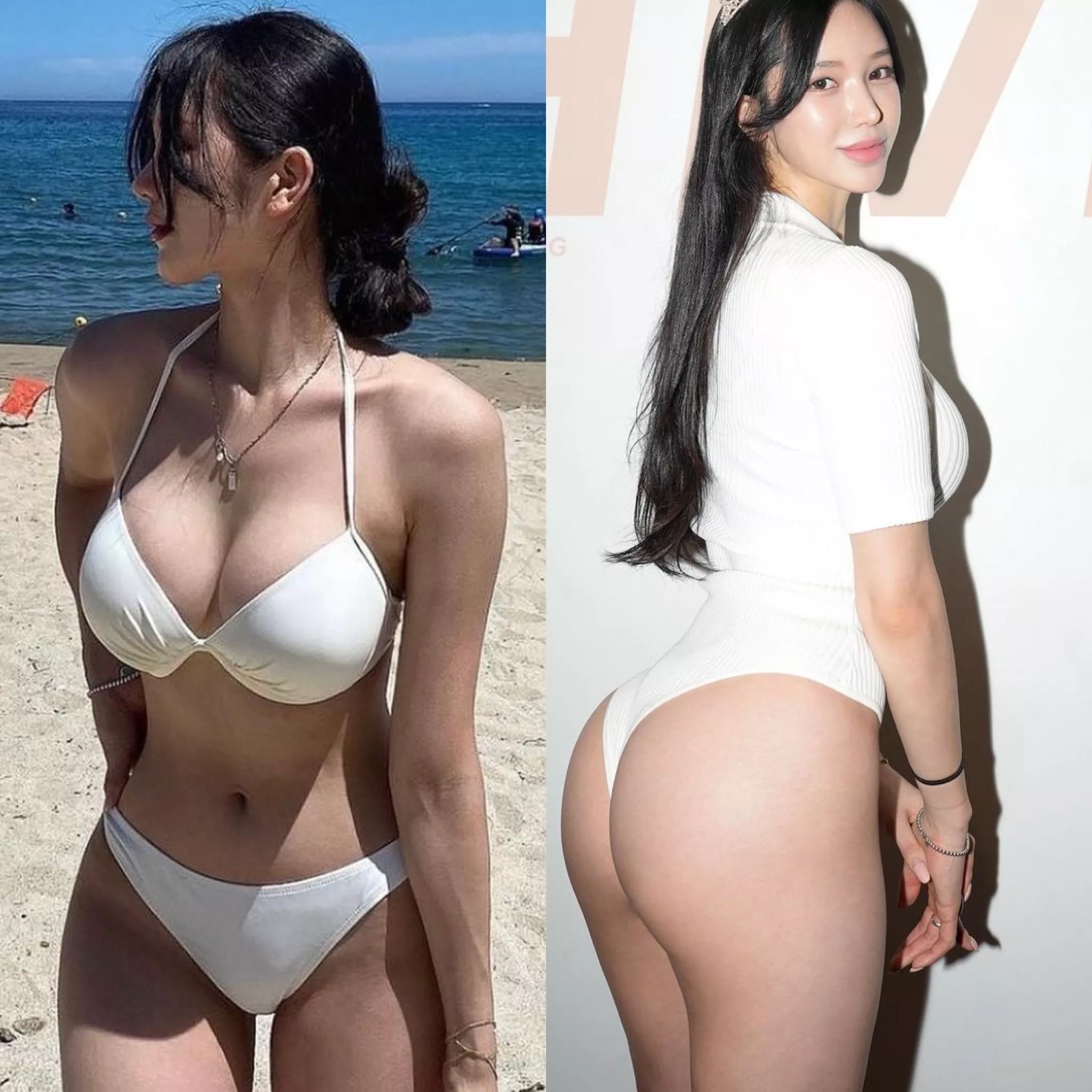 Same girl, left or right?