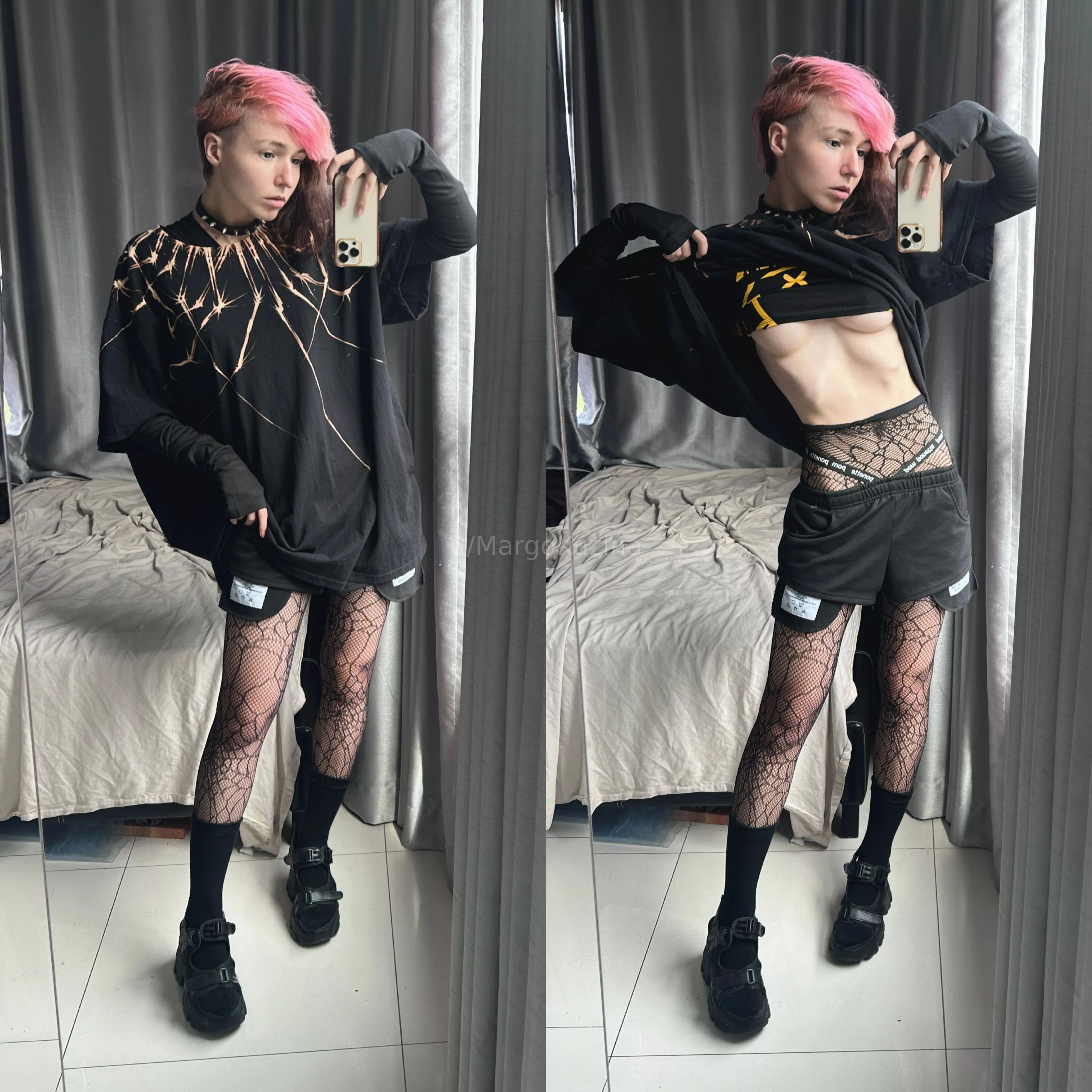 showing my new custom t-shirt