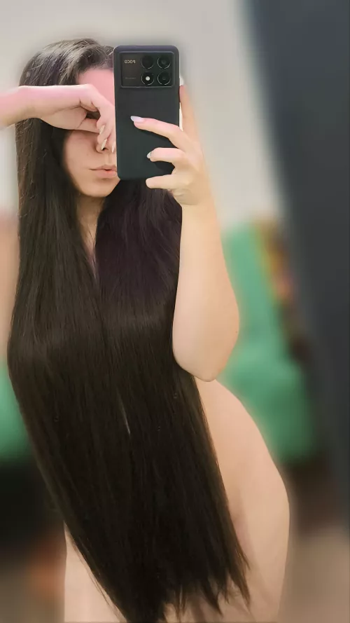 Stroke my hair or stretch it 