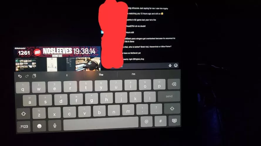 Why does my screen look like this when the text box is up