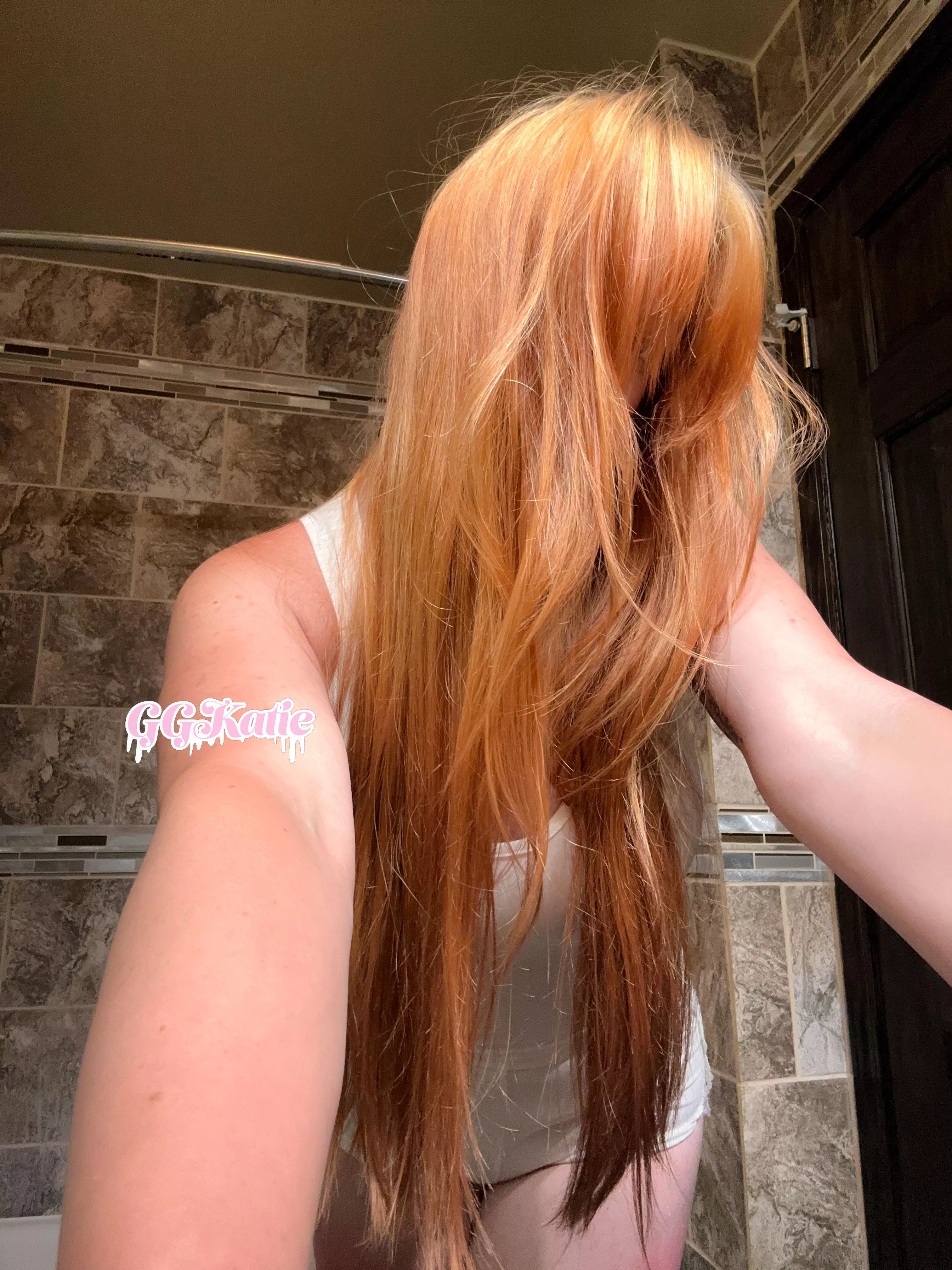 After I used color remover on my dark red hair I had a fun week as an increasingly lighter ginger!