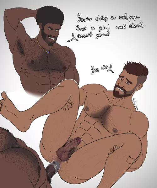 Kinktober Prompt 1: Praise - Doomfist x Reaper from Overwatch (Art by Me, Prof. Lame)