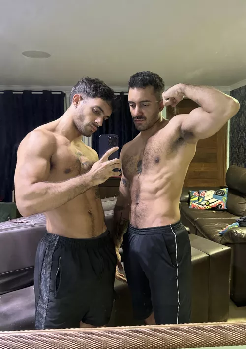 Post workout with my twin brother 💪🏾