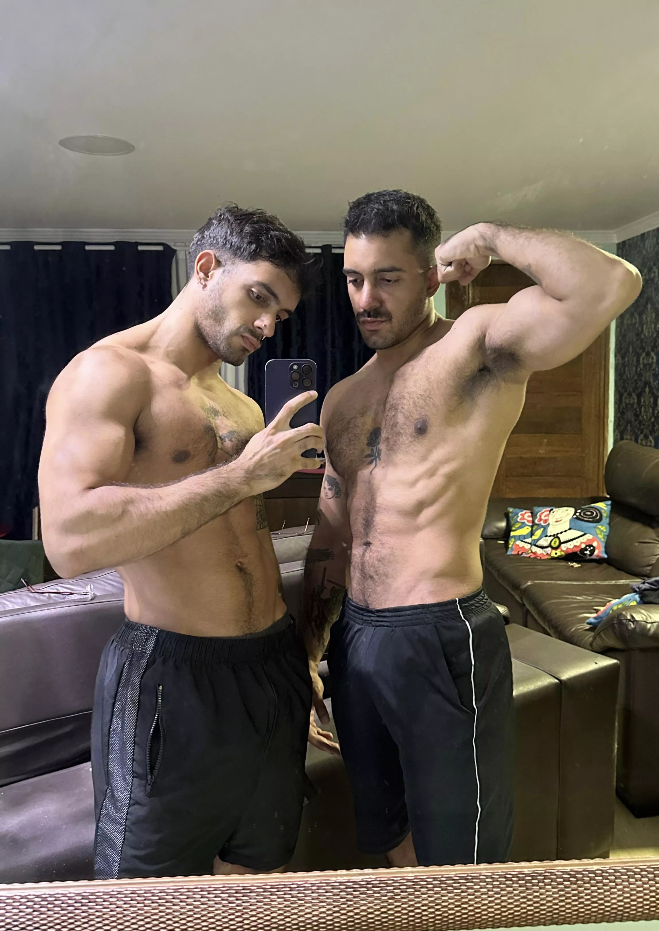 Post workout with my twin brother 💪🏾