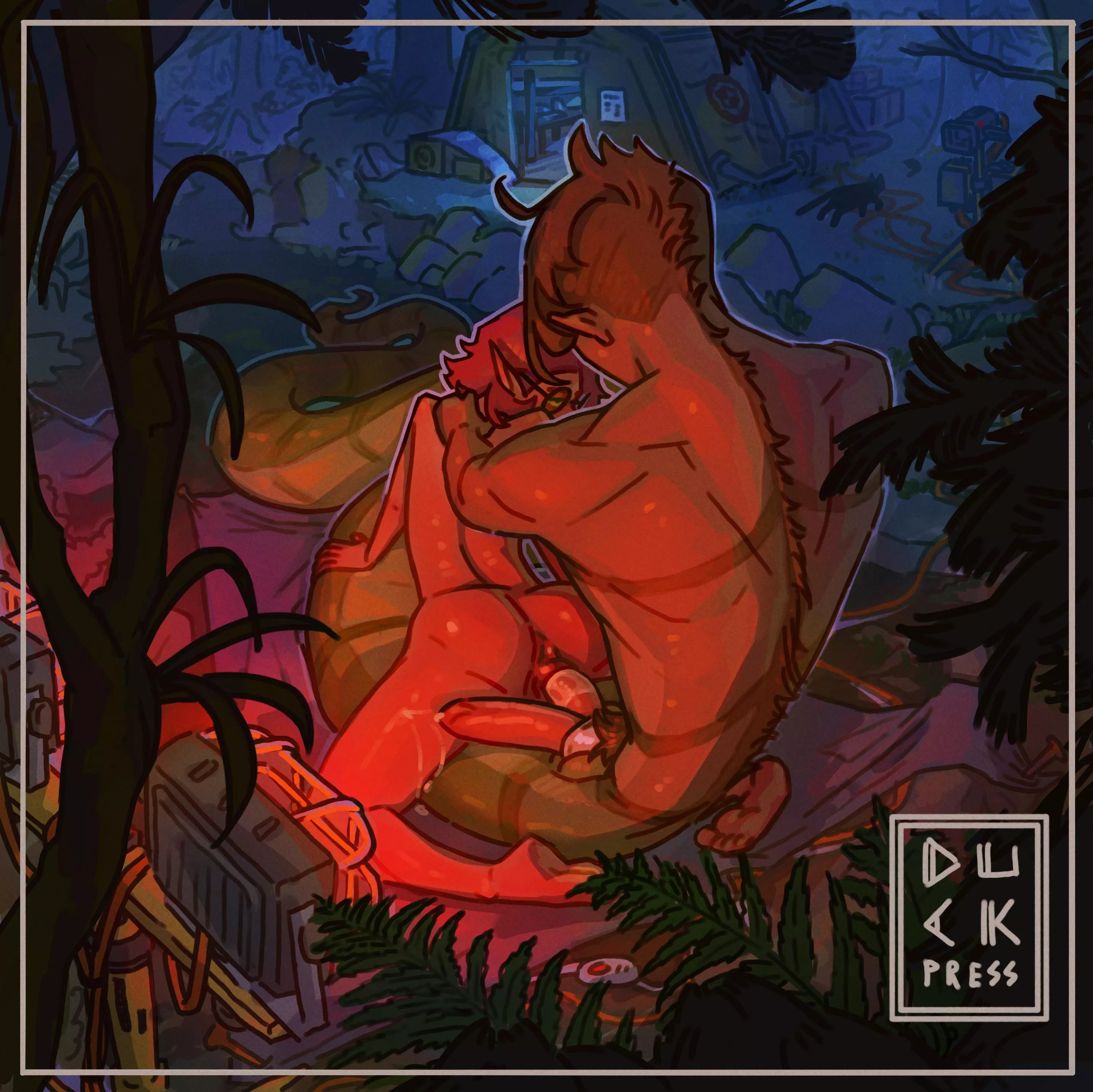 Biologist camping in the woods and luring out snake people for her research [DuckPress]