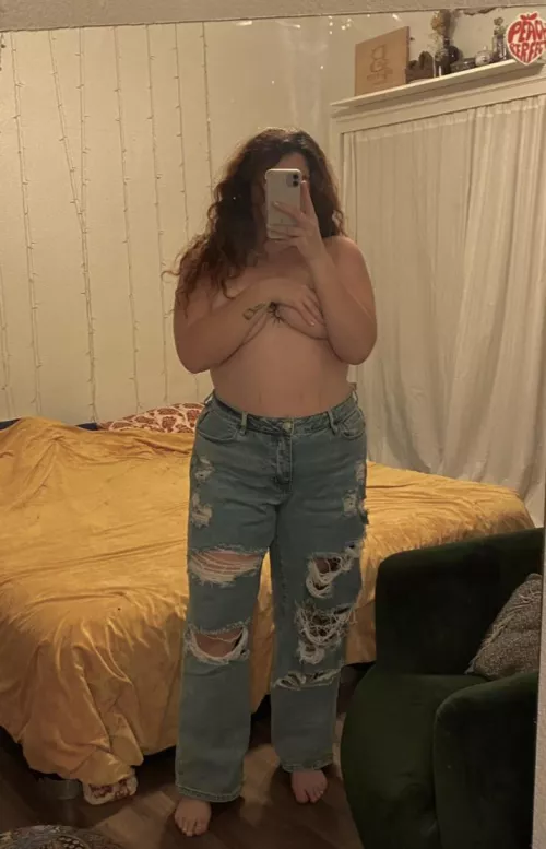 Cute jeans better tits 