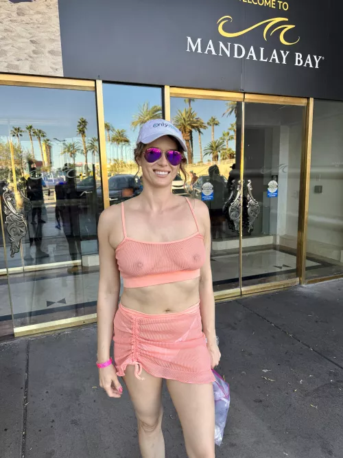 Doing my best to keep cool and stay cute after the pool