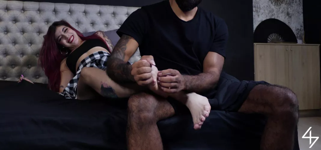 Foot massage turns ticklish!