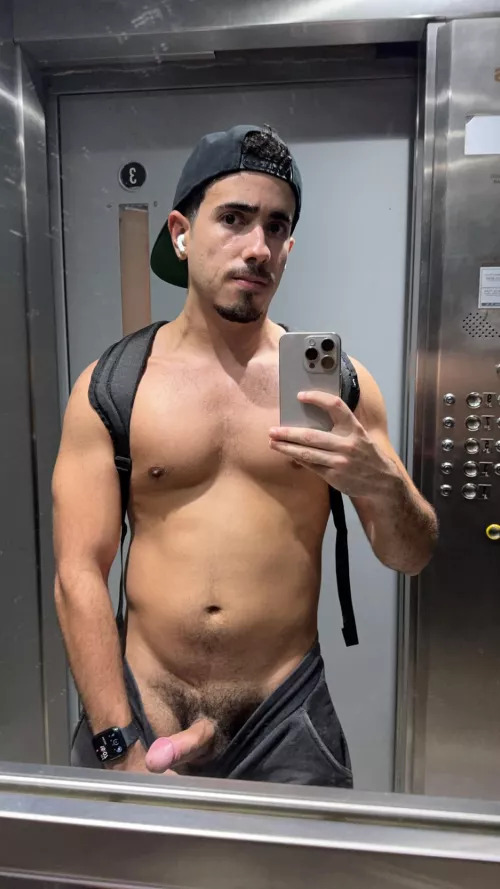 Give me a quick tug before the cameras catch us