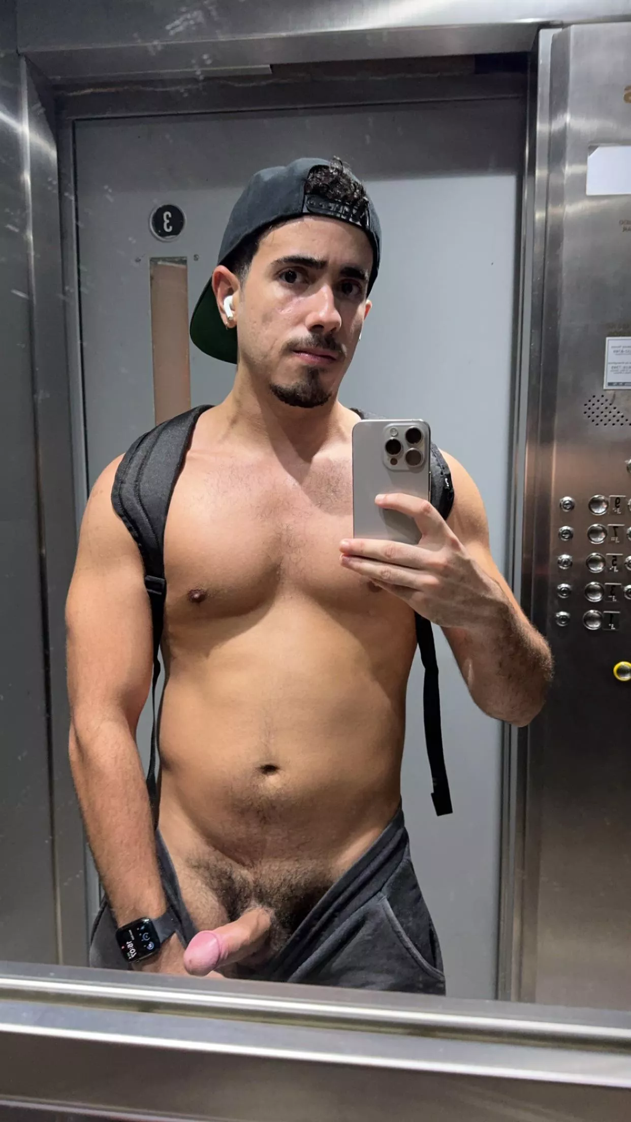 Give me a quick tug before the cameras catch us