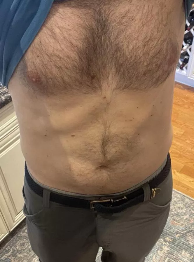 My hairy dad-chest. Come and run your fingers through.