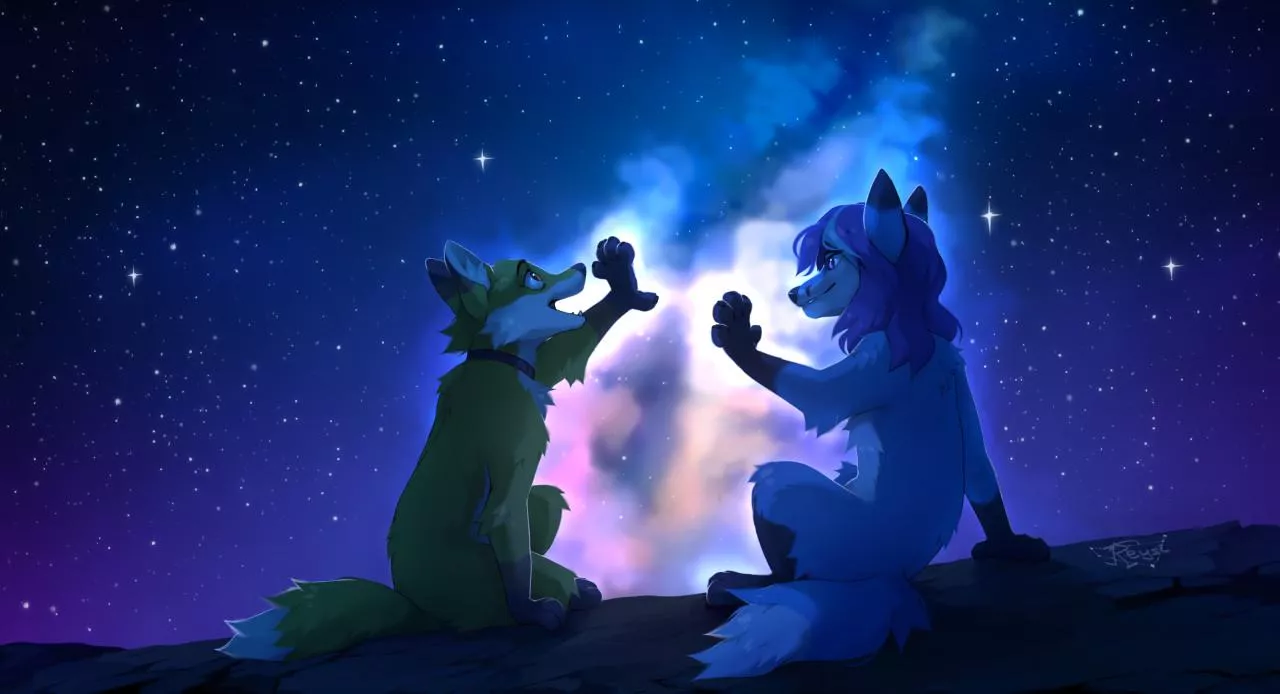 Night sky (art by Reysi)