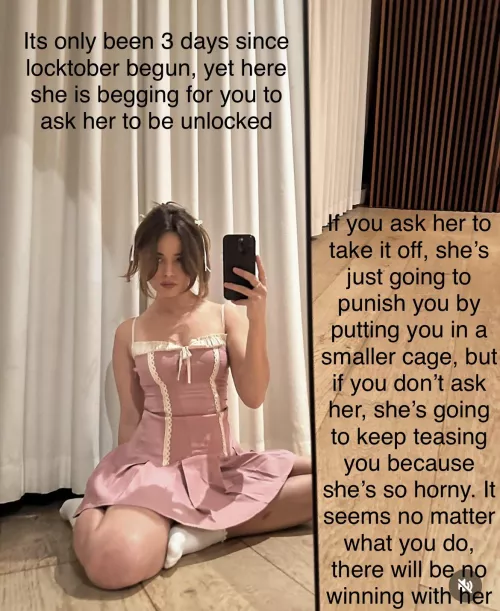 Shes always gets so horny locking you up, and yet it’s only ever a lose-lose for you (Valkeraye)