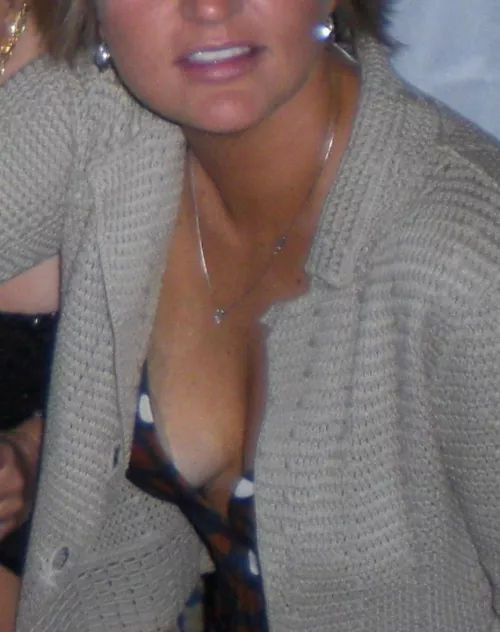 The sweater can’t hide it.