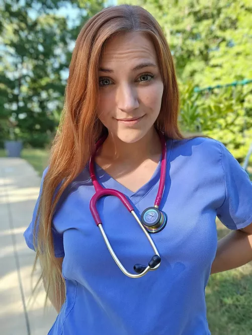 Do you want this beautiful nurse? I'll always take care of you