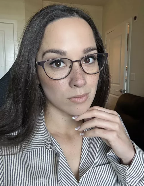 Feeling classy in my blouse. 