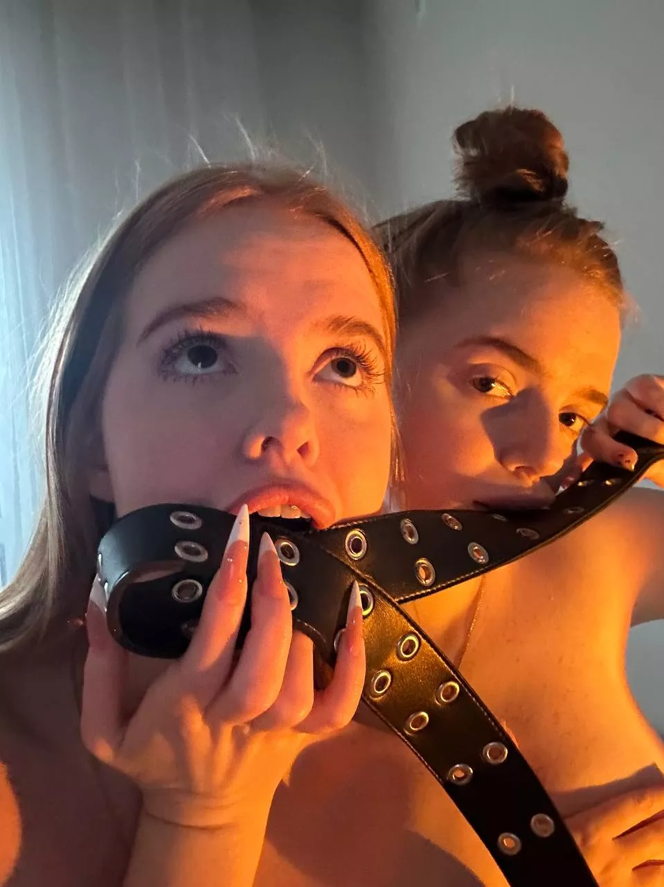 naughty girls brought a belt