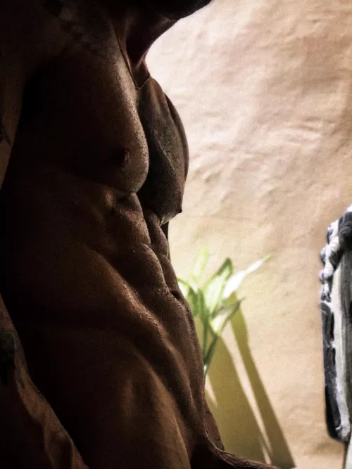 The statue was blushing 