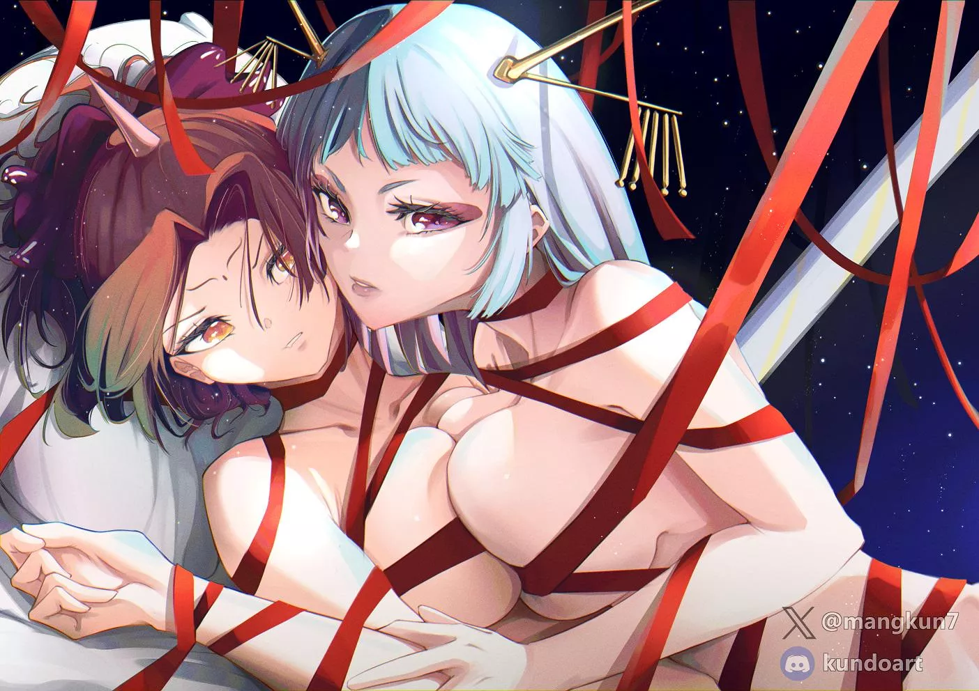 akane and kana after the stage [oshi no ko] (artwork by me)