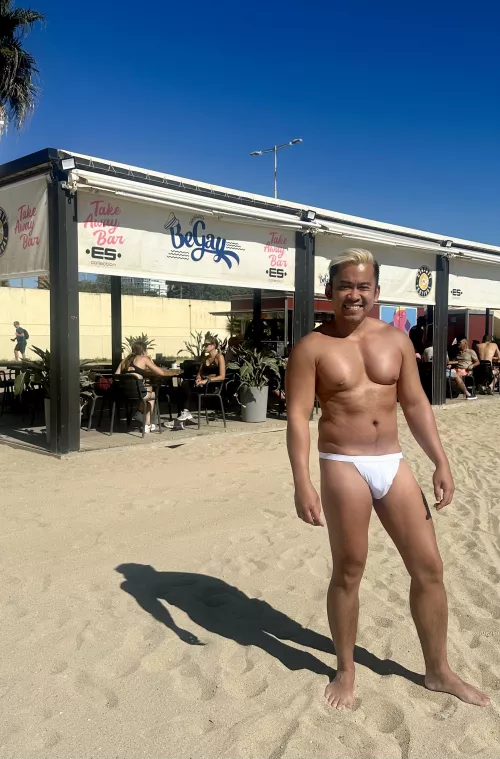 Be Gay! Happy Sunday! Mar Bella Beach Barcelona