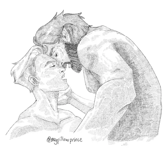 Butchlander being sweet 💕 [the boys] (art by me) 