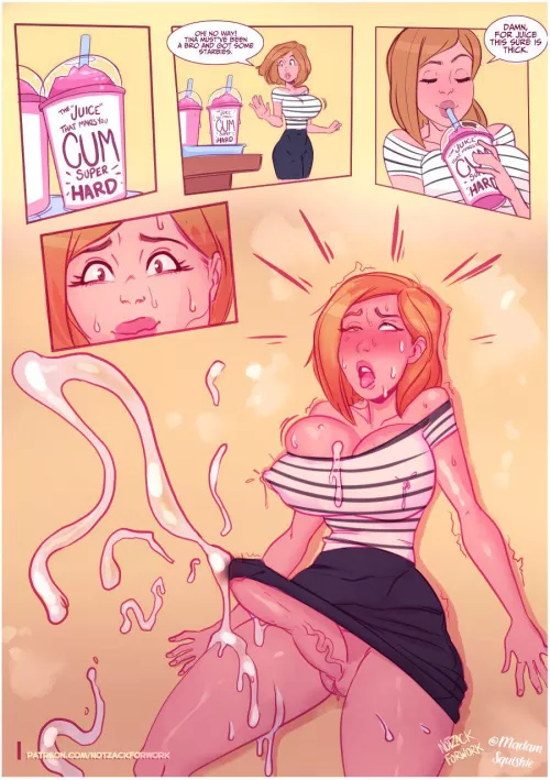 Futa drinks the juice that makes you cum super hard (NotZachForWork)