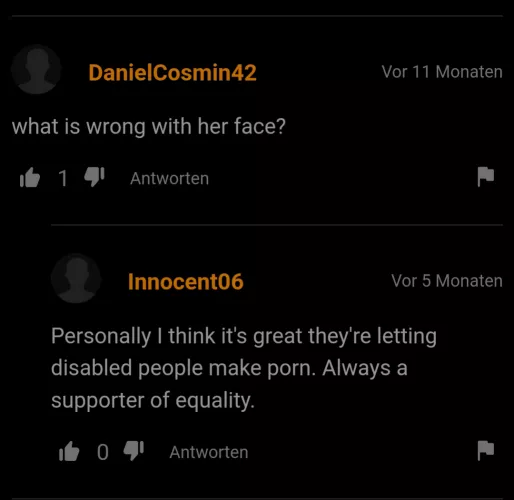 Her face looked normal to me