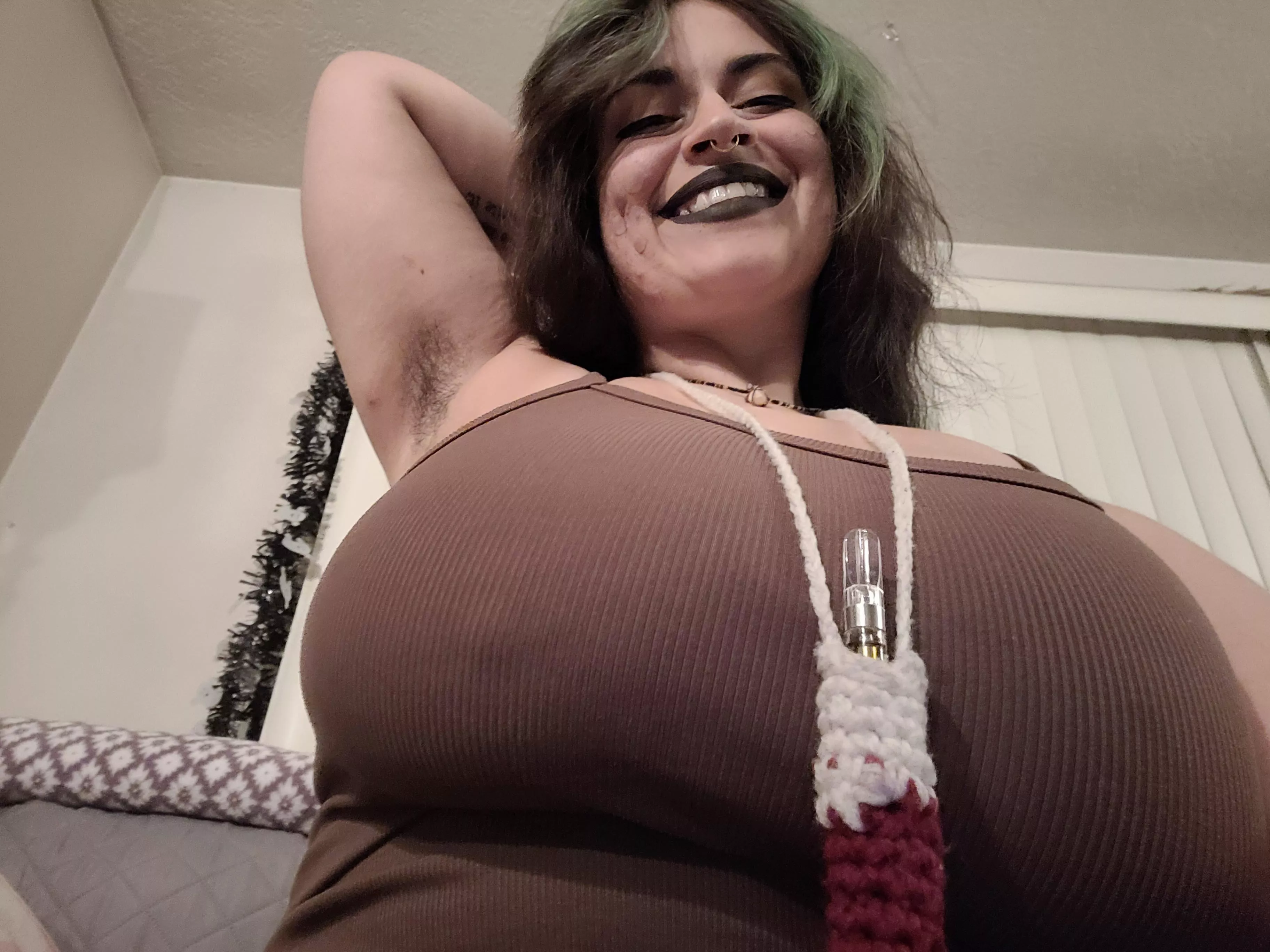 I want to see if my armpits can keep your attention on my smile ;P