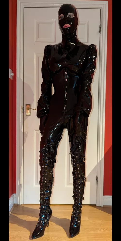 Laced up and rubbered up doll