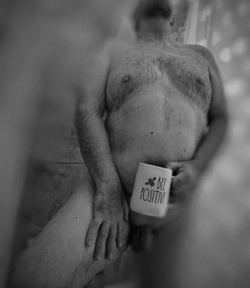 Morning coffee shower is so sensual. 