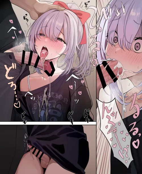 receiving a creamy treat~ <3 (artist: turisasu)