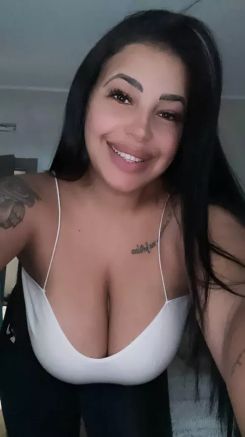 Say one word about my cleavage 