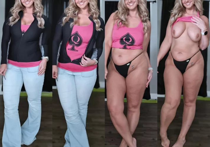 Watch this Queen's ♠️ clothes disappear