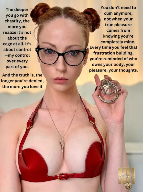 You are Mine, and you will learn to love it if you don't already! 🔒 Chastity Caption by FemDom POV Goddess Nikki Kit
