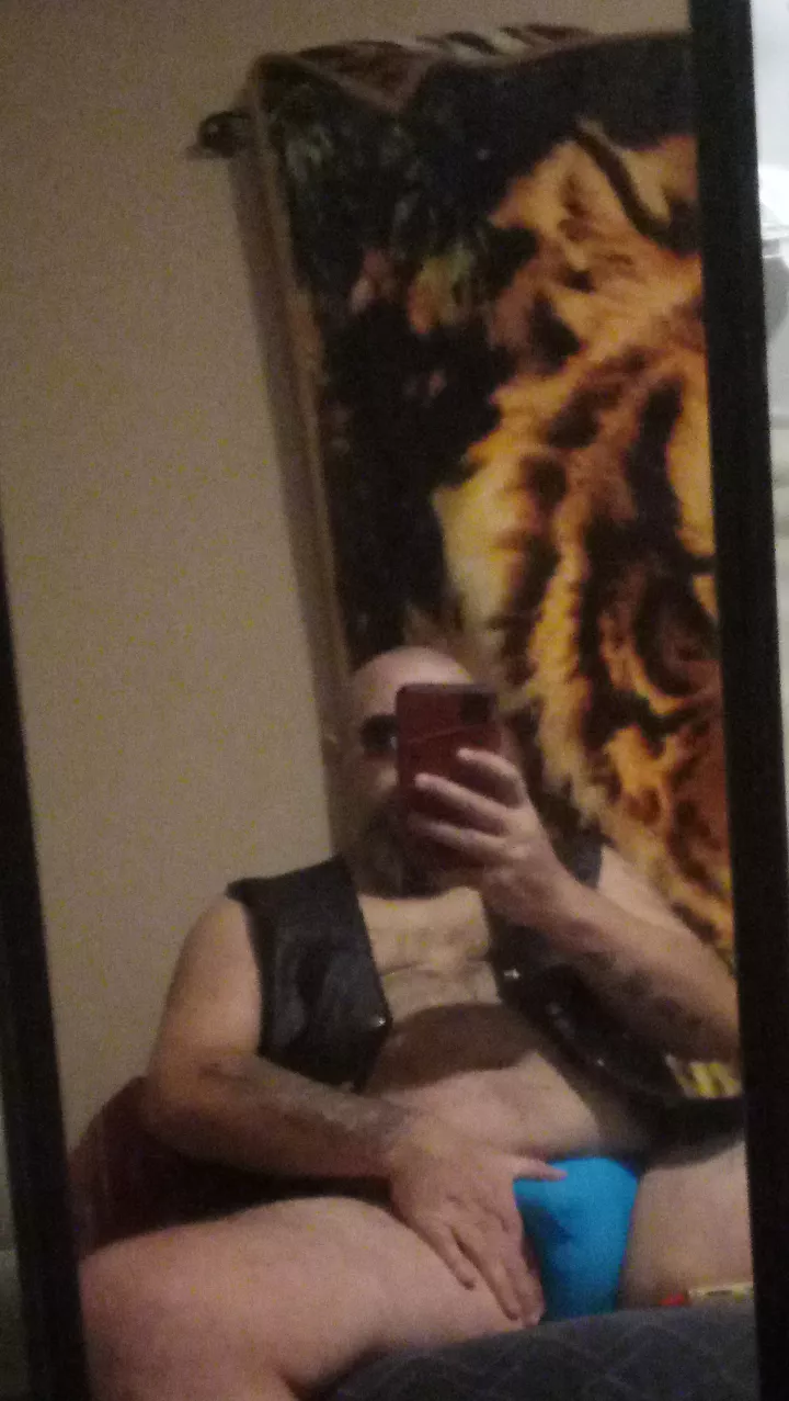 (48) got his leather daddy outfit started!!!!